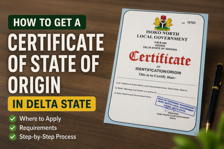 How to Get a Certificate of State of Origin in Delta State